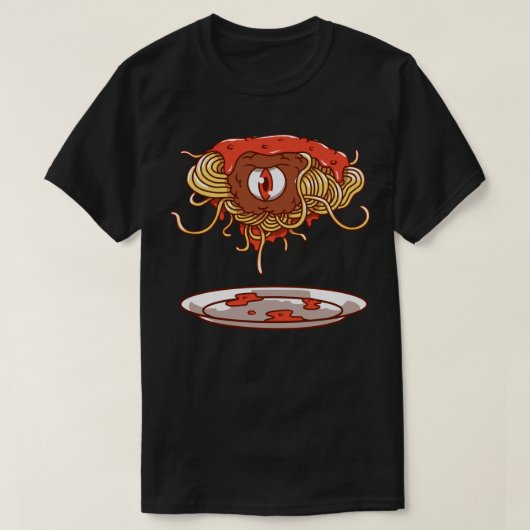 スパゲティ・モンスター Tシャツ (デザイン正面)