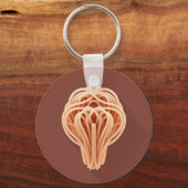 スパゲユニークティ麺の柄 キーホルダー (正面)