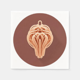 スパゲユニークティ麺の柄 スタンダードカクテルナプキン