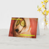 スパコーギ誕生日カード カード (黄色い花)