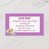 スパサロンとタオルと蘭 名刺 (裏面)