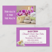 スパサロンとタオルと蘭 名刺 (正面/裏面)