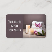 スパサロンとタオルと蘭 名刺 (正面)