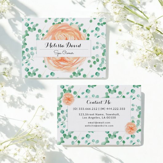 スパサロンウェディングプランナーフローラ 名刺