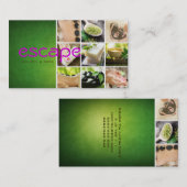 スパサロンサウナバンヤ美しい爪、 ネイルビジネスカード 名刺 (正面/裏面)