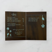 スパサロンパンフレットあいさつカード花ブルー シーズンカード (内部)