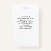 スパサロンフォトロゴカスタムの社員 バッジ (裏面)