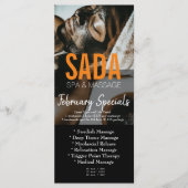 スパサロンマッサージメニュー価格表 メニュー (正面)