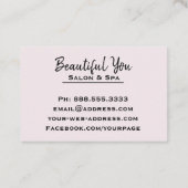 *~*スパサロンラッシュヘア爪、 ネイルマッサージ水彩 名刺 (裏面)