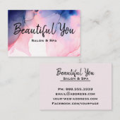 *~*スパサロンラッシュヘア爪、 ネイルマッサージ水彩 名刺 (正面/裏面)