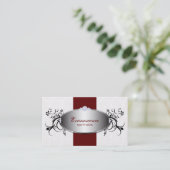 スパサロンレッドがフローラ名エレガント刺を渦巻き 名刺 (スタンド正面)