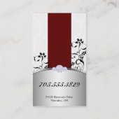 スパサロンレッドがフローラ名エレガント刺を渦巻き 名刺 (裏面)