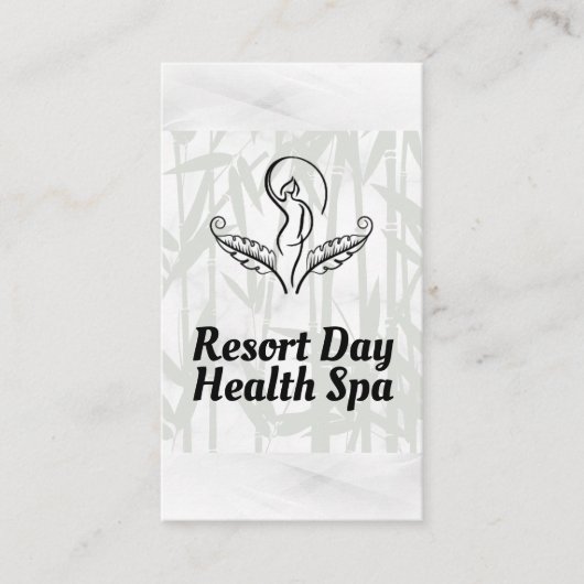 スパサロンロゴ |竹の背景 名刺 (正面)