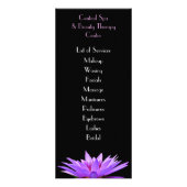 スパサロンロータスフラワーサービス価格表一覧 ラックカード (正面)