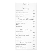 スパサロンロータスフラワーサービス価格表一覧 ラックカード (裏面)