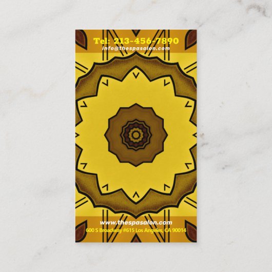 スパサロン名刺 名刺 (裏面)