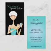 スパサロン爪、 ネイルファッションベクトルガールビジネスカード 名刺 (正面/裏面)