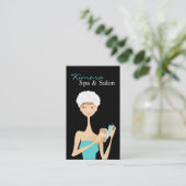 スパサロン爪、 ネイルファッションベクトルガールビジネスカード 名刺 (スタンド正面)