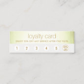 スパサロン6パンチカスタマーロイヤリティグリーンストライプ ロイヤリティカード (正面)