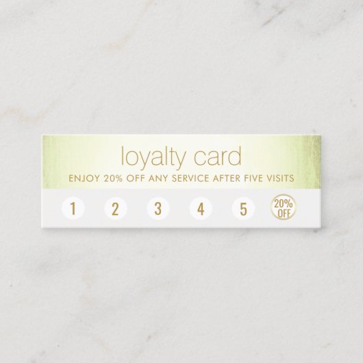 スパサロン6パンチカスタマーロイヤリティグリーンストライプ ロイヤリティカード (正面)
