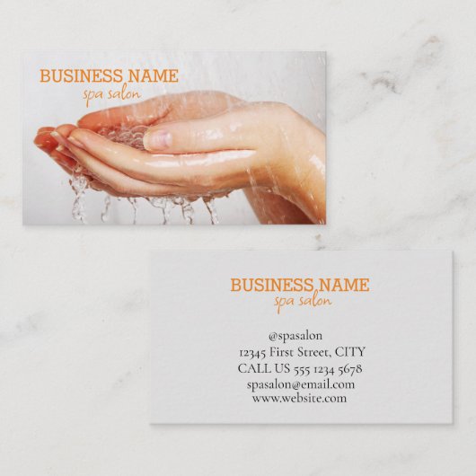 スパサロン、スパ 名刺 (正面/裏面)
