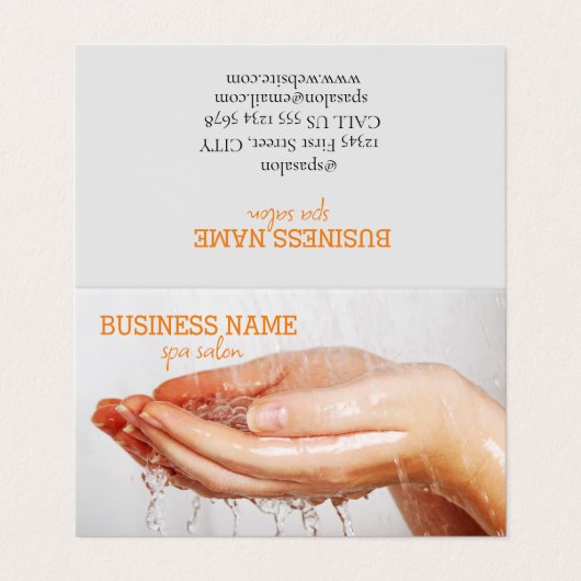 スパサロン、スパ 名刺 (外部フラット)