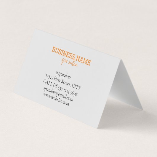 スパサロン、スパ 名刺 (裏面)