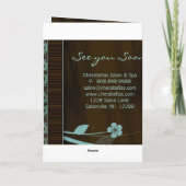 スパサロン パンフレット グリーティングカード 花 青 シーズンカード (裏面)