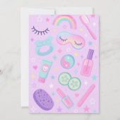 スパジャマ スパ&お泊まり バースデーパーティー 招待状 (裏面)