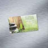 スパスチルライフビューティフルグリーンマッサージサロン マグネット名刺 (インサイチュ)