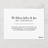 スパストーンズギフト券 ポストカード (裏面)