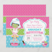 スパスリーポバーバースデーパーティーの招待 招待状 (正面/裏面)