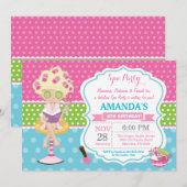 スパスリーポバーバースデーパーティーの招待 招待状 (正面/裏面)