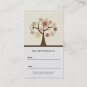 スパセラピストアポイントメント – ナチュラエレガントル 予約カード (裏面)