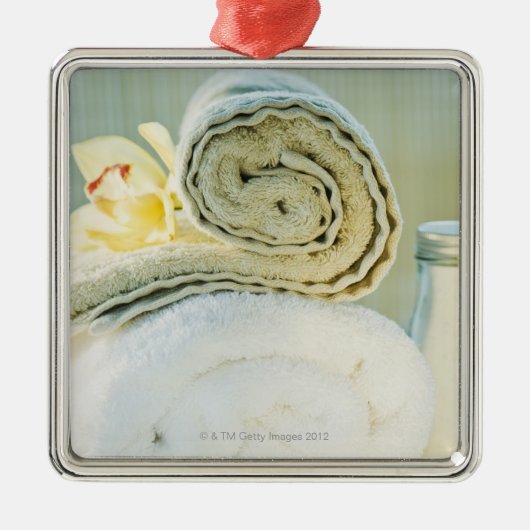スパタオルおよび熱帯花 メタルオーナメント (正面)