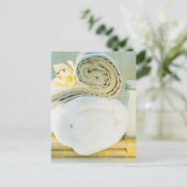 スパタオル及び熱帯花 ポストカード (スタンド正面)