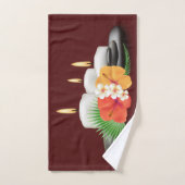 スパタオル花とキャンドルスパをテーマ バスタオルセット (ハンドタオル)