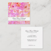 *~*スパチックフローラルパターガーリーン美しい人気がある スクエア名刺 (正面/裏面)