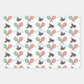 🎄スパッキング🎾ステニスパターンカスタム、文字 ラッピングペーパーシート (正面2)