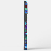 スパッタまたはスモークした薄紫の青と緑のモザイク Case-Mate iPhoneケース (裏面 / 右)