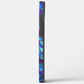 スパッタまたはスモークした薄紫の青と緑のモザイク Case-Mate iPhoneケース (裏面 / 左)