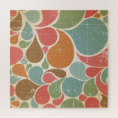 スパッタカラフル:抽象芸術レトロパターン。 ジグソーパズル (横)