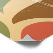 スパッタカラフル:抽象芸術レトロパターン。 ポスター (角)