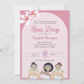 スパデイの独身最後のパーティー招待状 招待状 (正面)