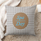 スパデイバーチカルタンチェーンブルーダイヤモンドピロー クッション (ブランケット)