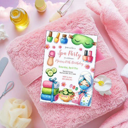 スパデイパーティーの過激な誕生日パーティー 招待状