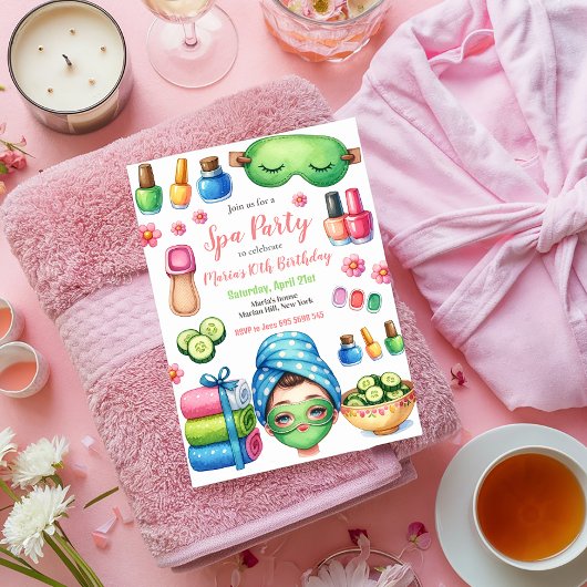 スパデイパーティー誕生日パーティー 招待状