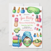 スパデイパーティー誕生日パーティー 招待状 (正面)