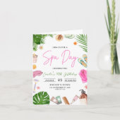 スパデイ誕生日招待状ガールズスパグラムパーティー 招待状 (正面)