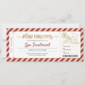 スパデーのマッサージクリスマスプレゼントチケット券 招待状 (正面)